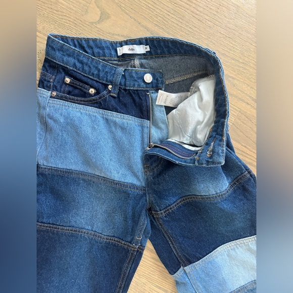 NWOT Adika Woman’s Patchwork Denim Y2K Jeans size M 28 29 - Picture 4 of 11